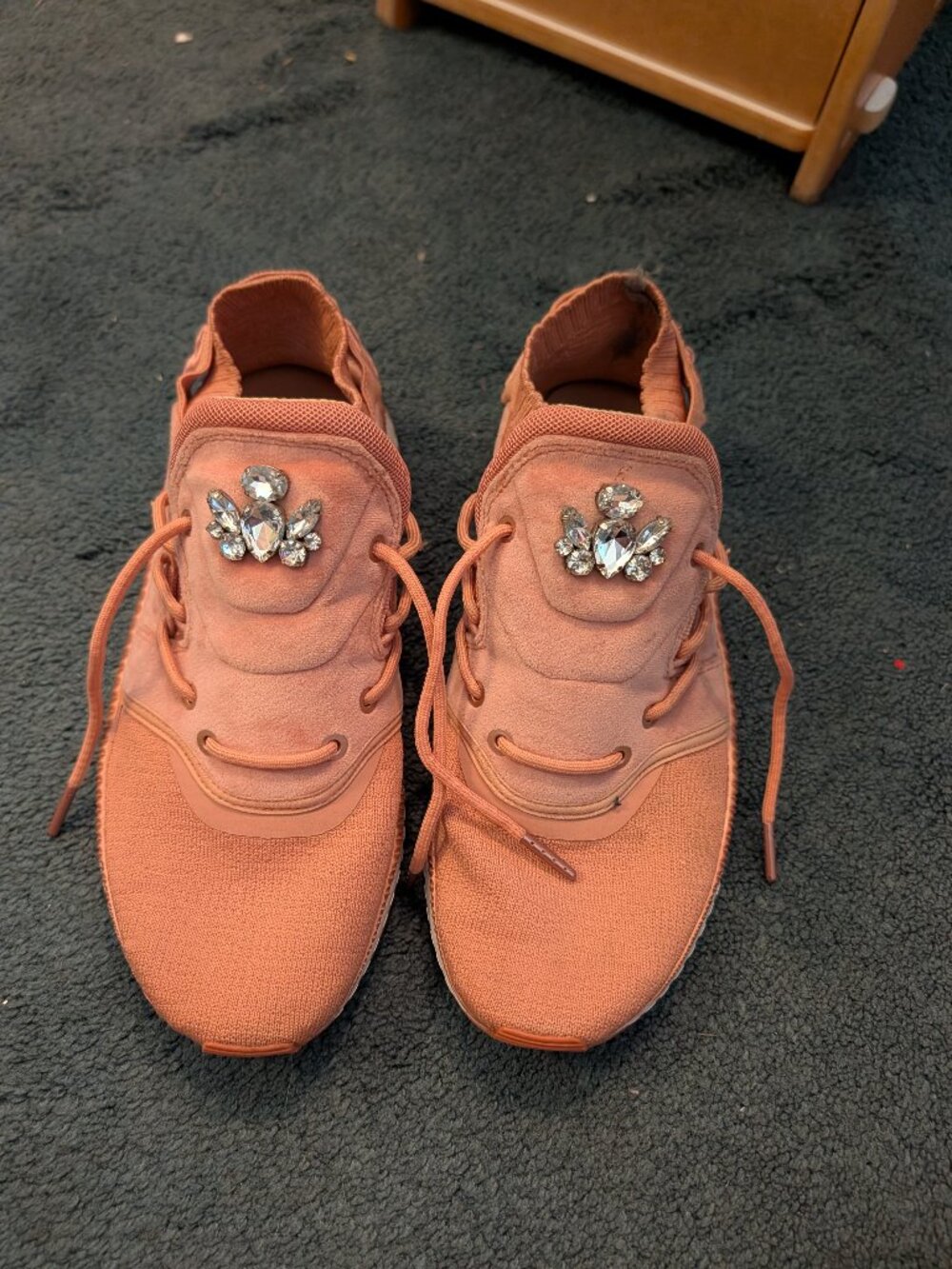Puma Tsugi Shinsei Velour Jewel Sneakers Cameo Brown Women's 9.5